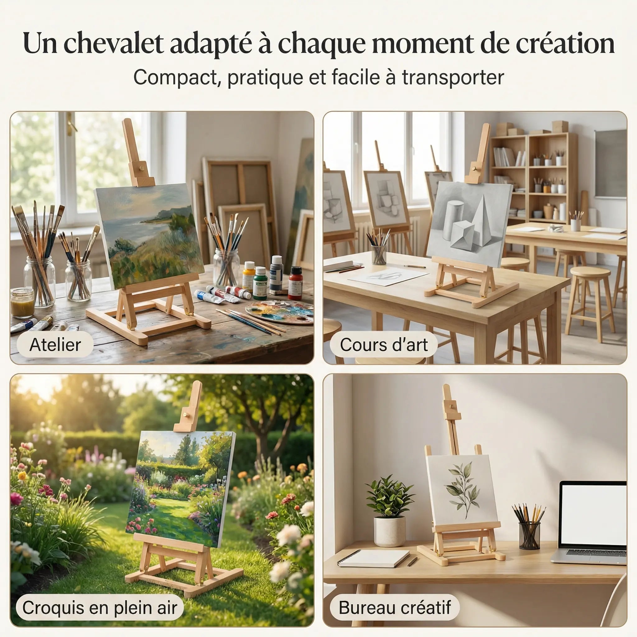 Grand chevalet de table réglable 