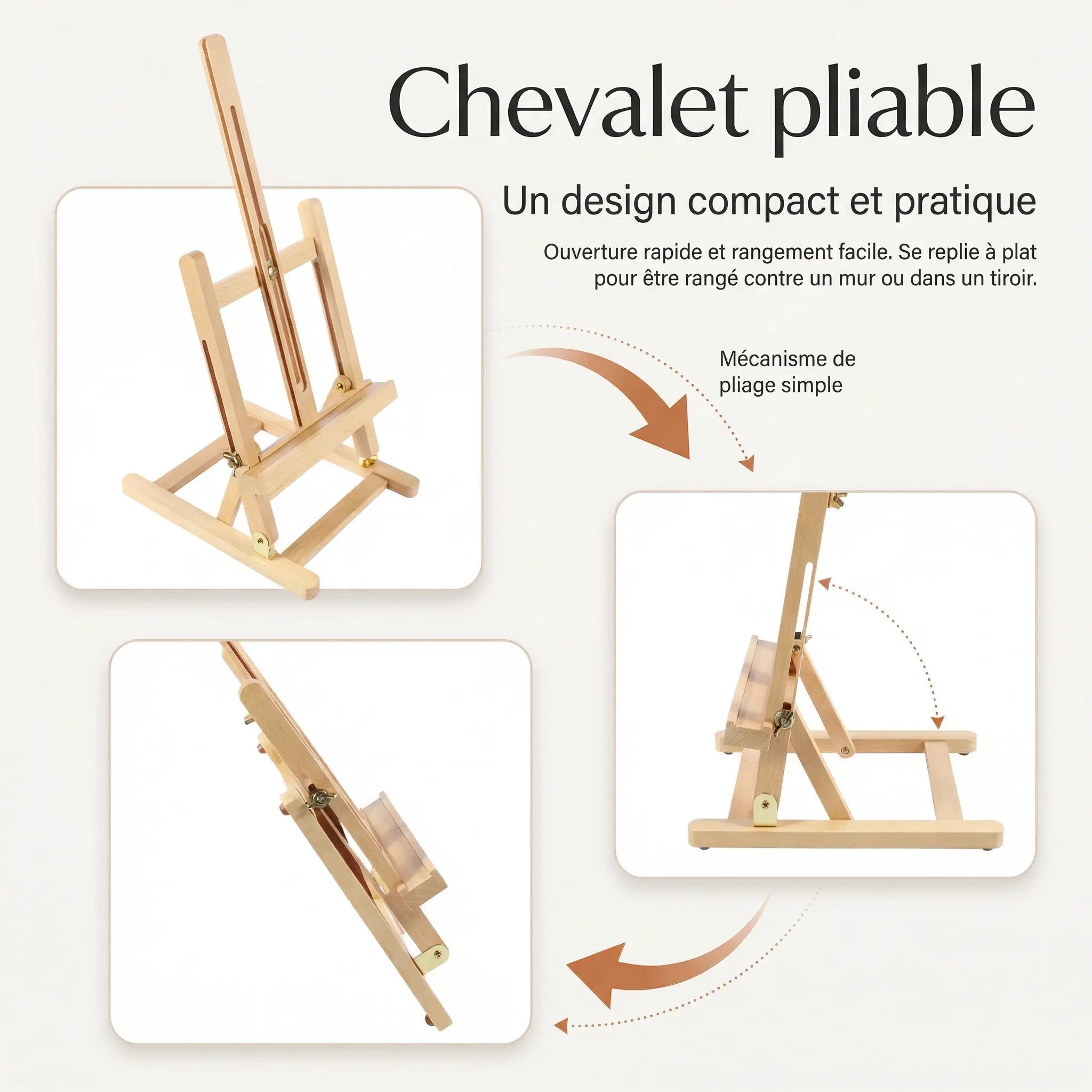 Grand chevalet de table réglable 