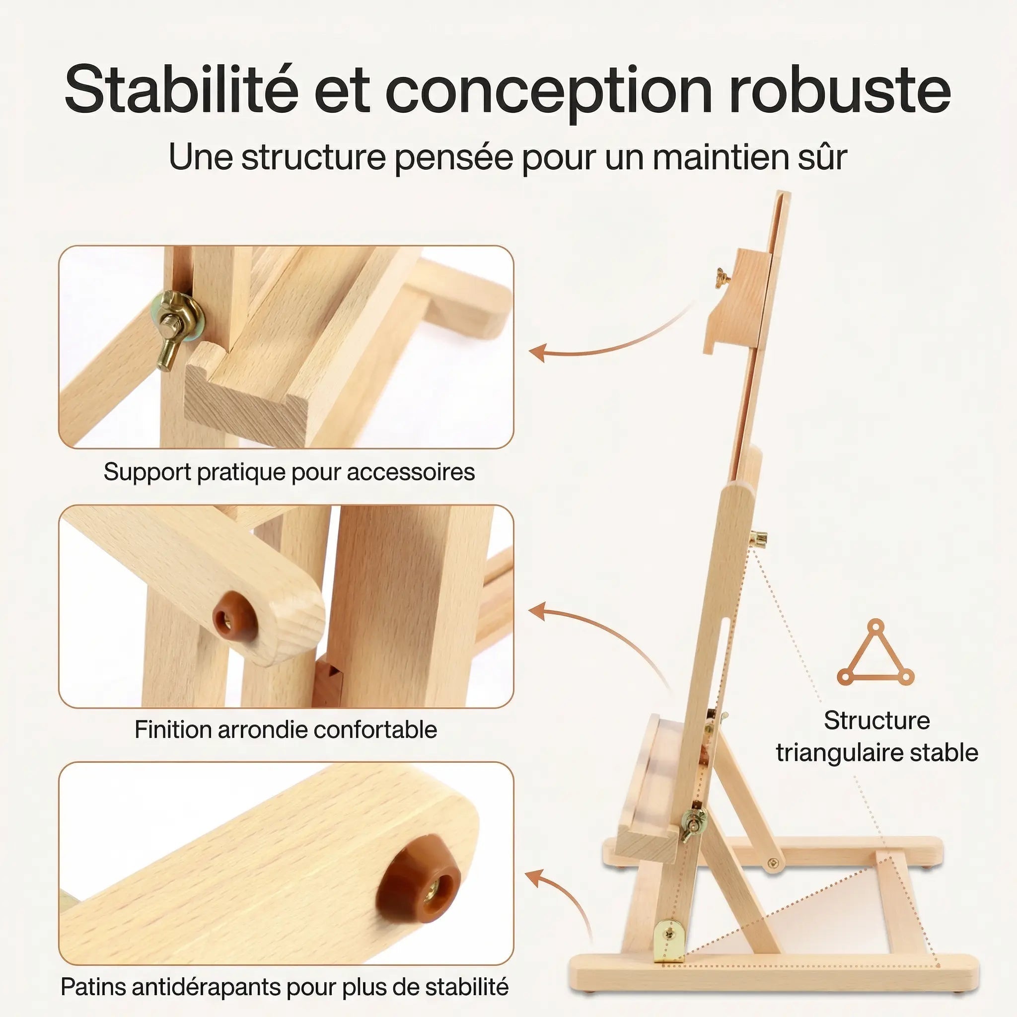 Grand chevalet de table réglable 