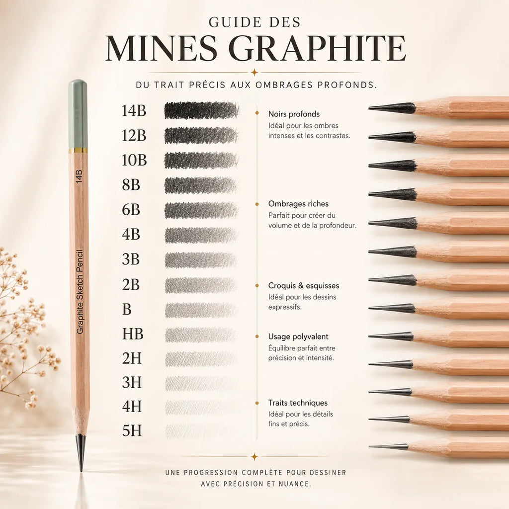 Kit de crayons de dessin PRO 