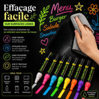 Marqueurs fluorescents tableau noir 