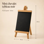 Mini chevalet de table tableau noir 