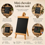 Mini chevalet de table tableau noir 