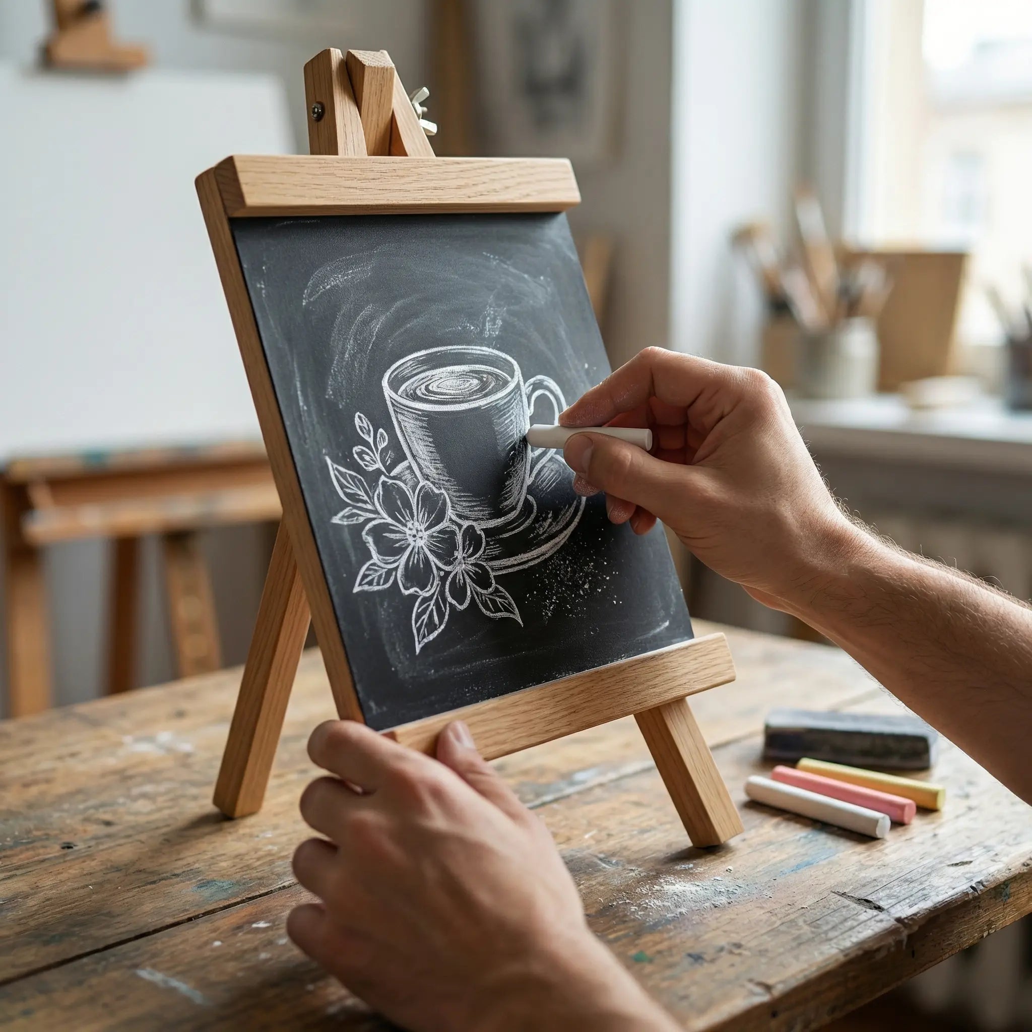 Mini chevalet de table tableau noir