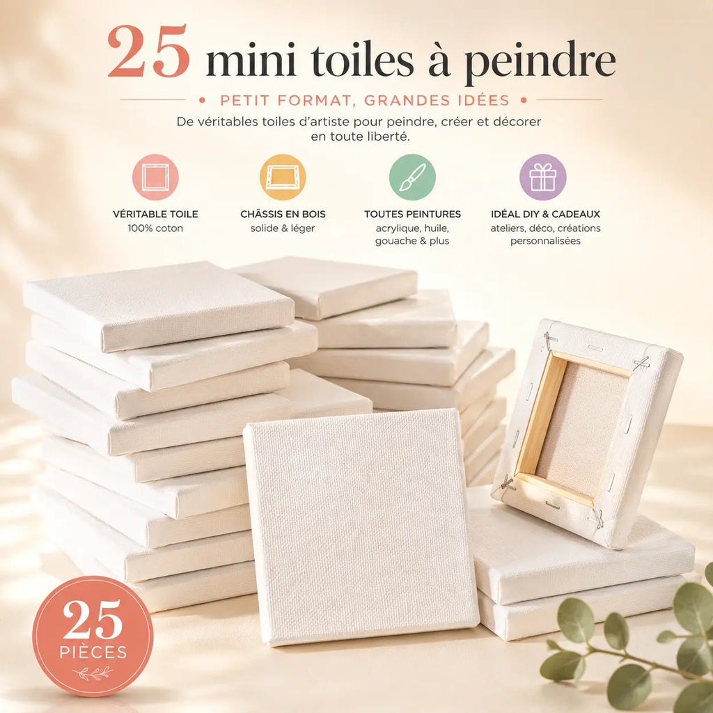 Mini toiles lot de 25 