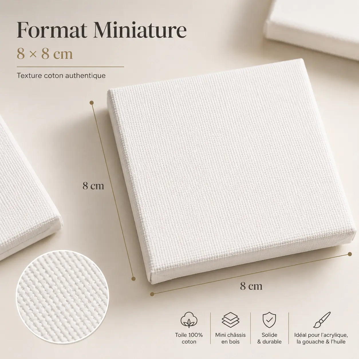 Mini toiles lot de 25 