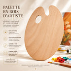 Palette de peinture en bois d'artiste 