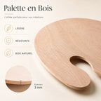 Palette de peinture en bois d'artiste 