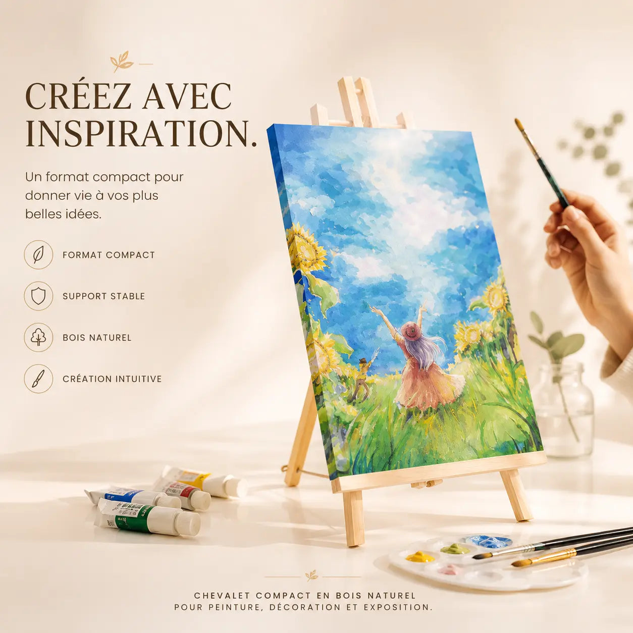 Petit chevalet de peinture 