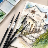 SET de 7 pinceaux pour gouache et aquarelle 