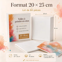 Toiles à peindre pour acrylique, huile et aquarelle