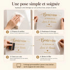 Chevalet en bois pour mariage avec panneaux personnalisé