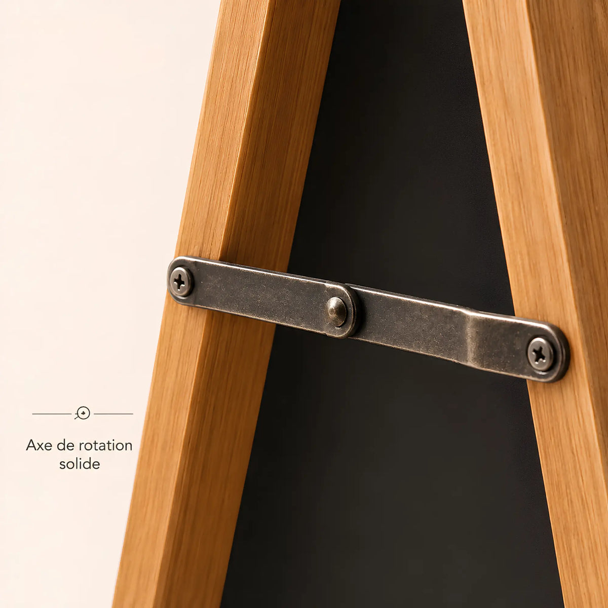 Chevalet trottoir tableau noir en bois 