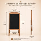 chevalet d'exterieur tableau noir en bois 