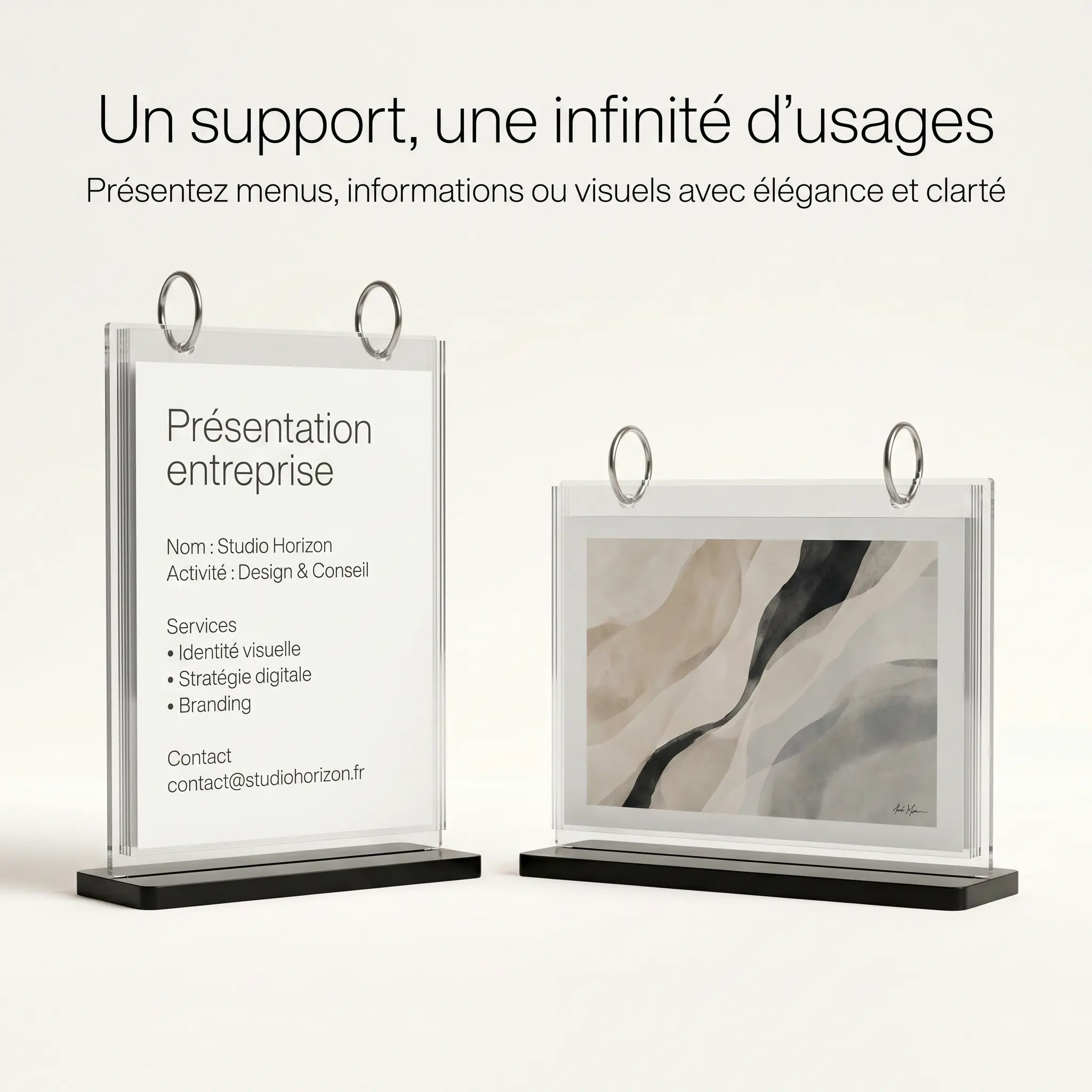chevalet plexiglass A4 - A5 - A6 