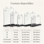 chevalet plexiglass A4 - A5 - A6 